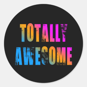 Adesivo Redondo IMPRESSIONANTE RETRO dos anos 80 do TIGRE de COREY