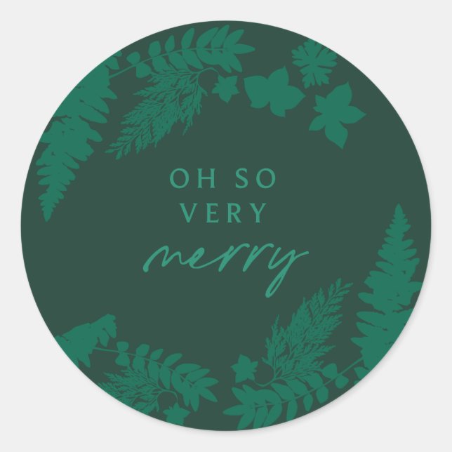 Adesivo Redondo Impressões Botânicas Oh Tão Feliz (Frente)