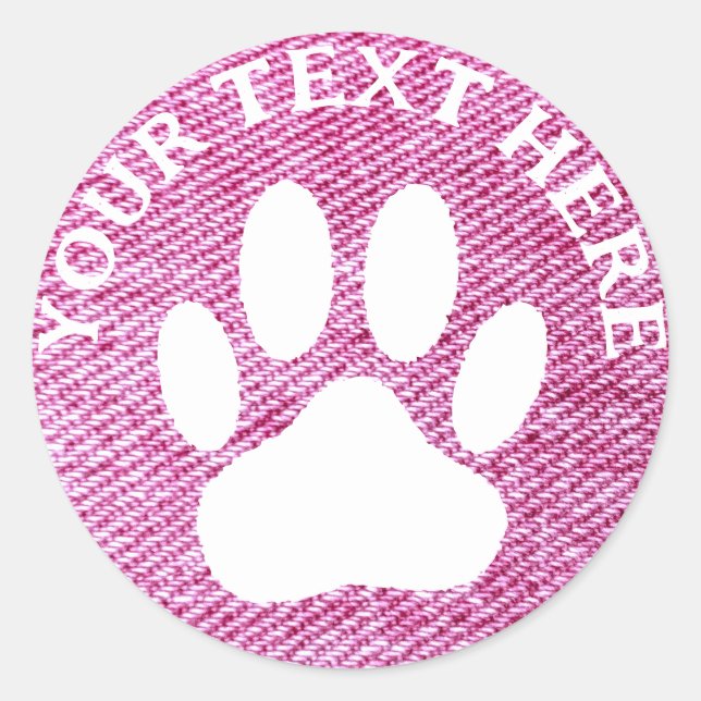 Adesivo Redondo Imprimir Impressão de Negação de Texto Rosa Person (Frente)