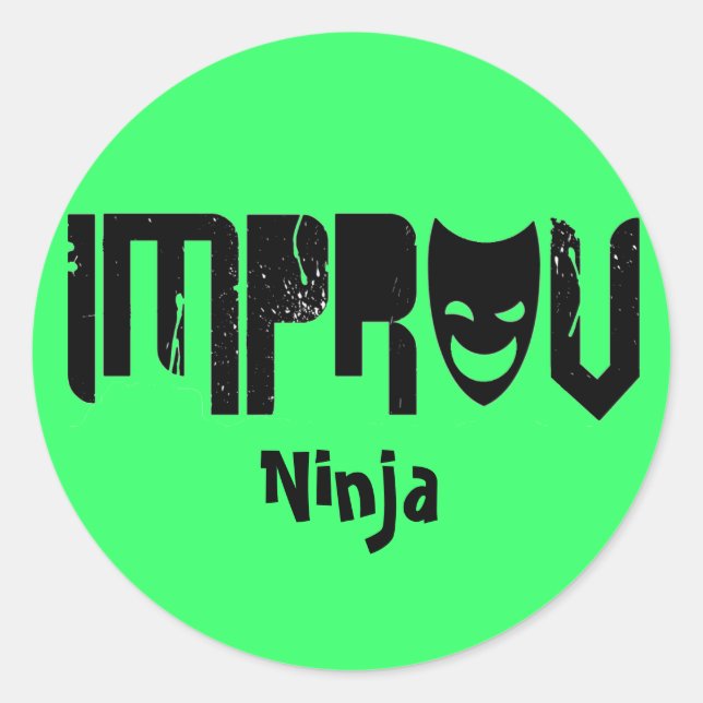 Adesivo Redondo Improv! (Frente)