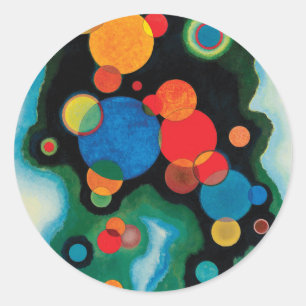 Adesivo Redondo Impulso aprofundado por Wassily Kandinsky