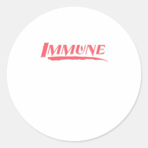 Adesivo Redondo Imune - Design de sensibilização para o vírus Coro