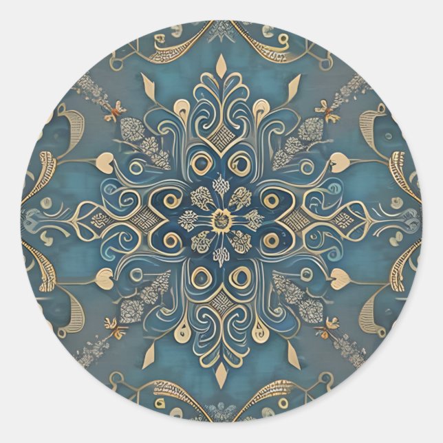 Adesivo Redondo in blue (Frente)