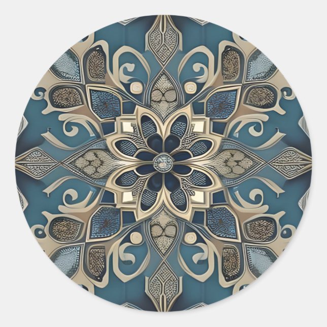 Adesivo Redondo in blue (Frente)