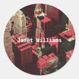 Adesivo Redondo In the city