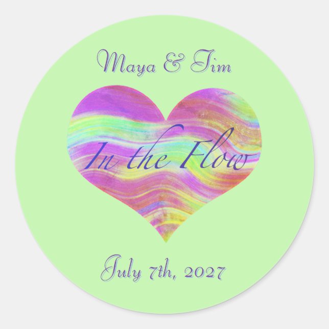 Adesivo Redondo In the Flow of Love Sticker (Frente)