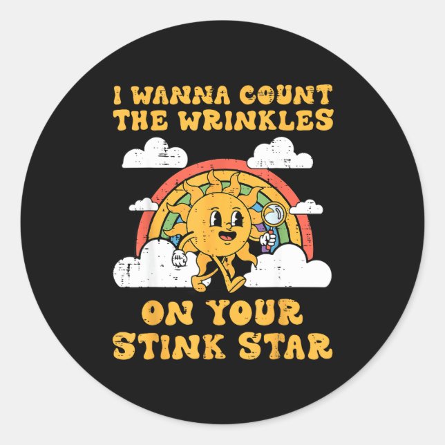 Adesivo Redondo Inappropriate I W Count Wrinkles Funny Humor Men W (Frente)
