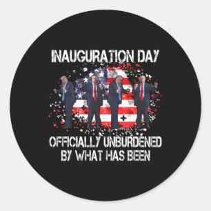 Adesivo Redondo Inauguração 2025 Trump Oficialmente Desembolsado 4