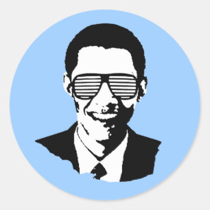 Adesivo Redondo Inauguração de Obama