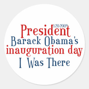 Adesivo Redondo Inauguração do presidente Obamas