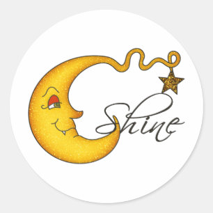Adesivo Redondo Incandescer MoonShine com estrela
