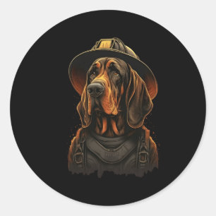 Adesivo Redondo Incêndio De Sangue Em Bombeiro