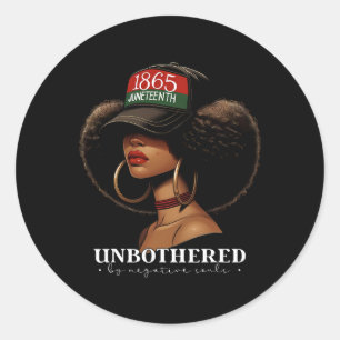 Adesivo Redondo Incomodado Por Almas Negativas Afro Black Girl Ame