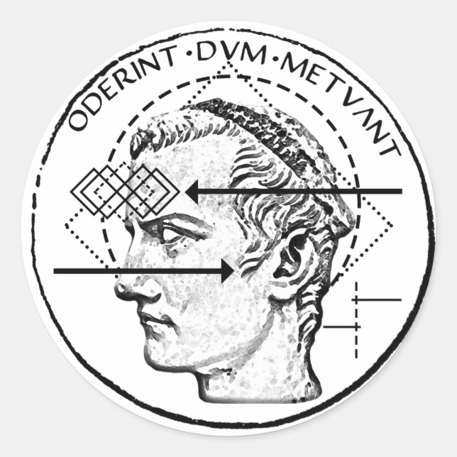 Adesivo Redondo Inconsciência coletiva - Dominus Incitatus (Frente)