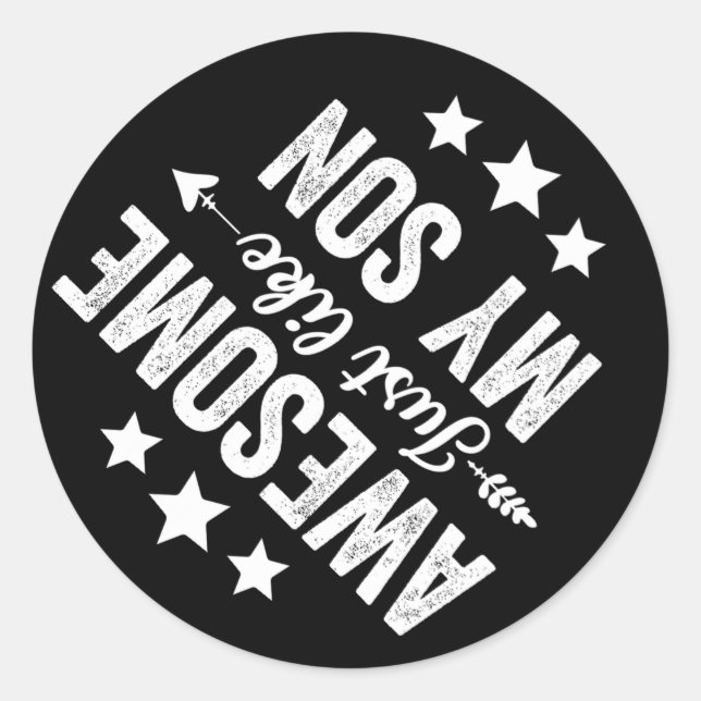 Adesivo Redondo Incrível Assim Como Meu Filho Pai Engraçado De Dia (Frente)