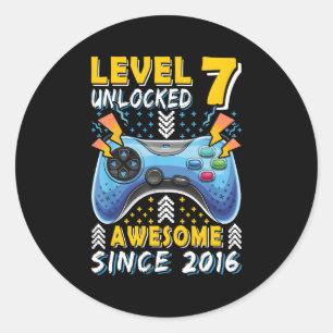 Adesivo Redondo Incrível Desde 2016 Gamer 7 7
