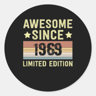 Adesivo Redondo Incrível desde o aniversário de 1969