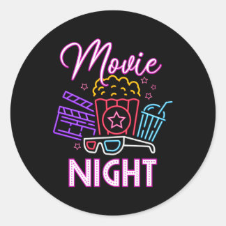 Adesivo Redondo Incrível Filme Py Movie Night