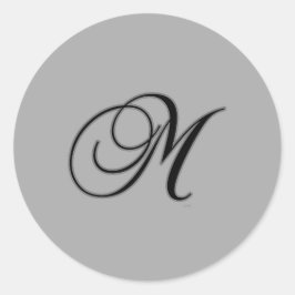 ADESIVO REDONDO INCRÍVEL MONOGRAMA M INICIAL