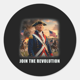 Adesivo Redondo Incrível Revolução Patriótica Trump 2024 President