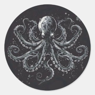 Adesivo Redondo Incrível Rocktopus