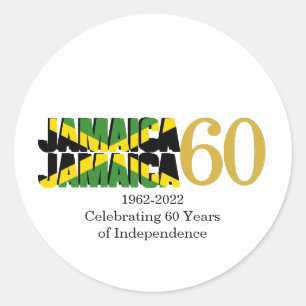 Adesivo Redondo Independência Patriótica JAMAICA 60º Aniversár