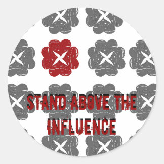 Adesivo Redondo Independente, Acima da Influência, Ab...