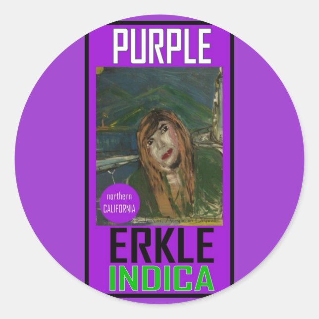 ADESIVO REDONDO ÍNDIA DE ERKLE PURPER (Frente)