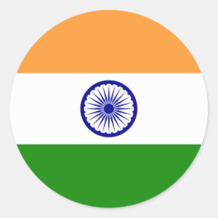 Adesivo Redondo India flag 