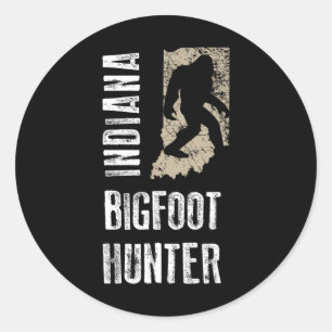 Adesivo Redondo Indiana Bigfoot Hunter