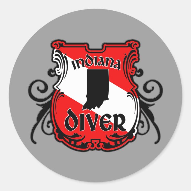 Adesivo Redondo Indiana Diver (Frente)