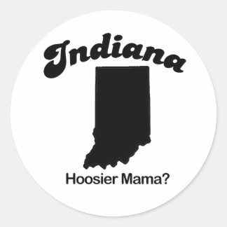 Adesivo Redondo Indiana - Hoosier Mama