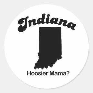 Adesivo Redondo Indiana - Mama do Hoosier