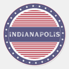 Adesivo Redondo Indianapolis City Pride Emblem – American Identity