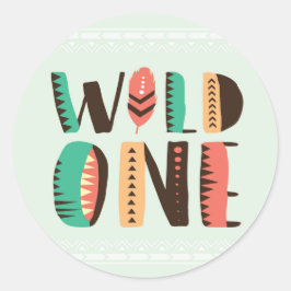 Adesivo Redondo Indiano Nativo Americano - Obrigado