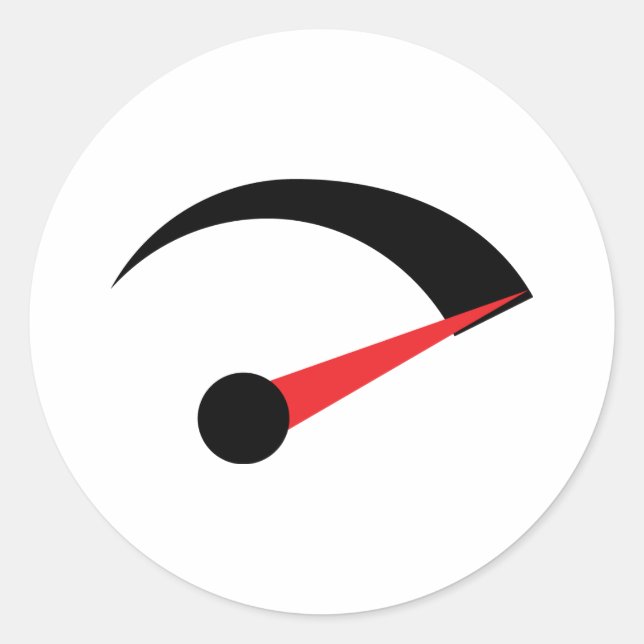 Adesivo Redondo indicador de velocidade de agulha rápida (Frente)