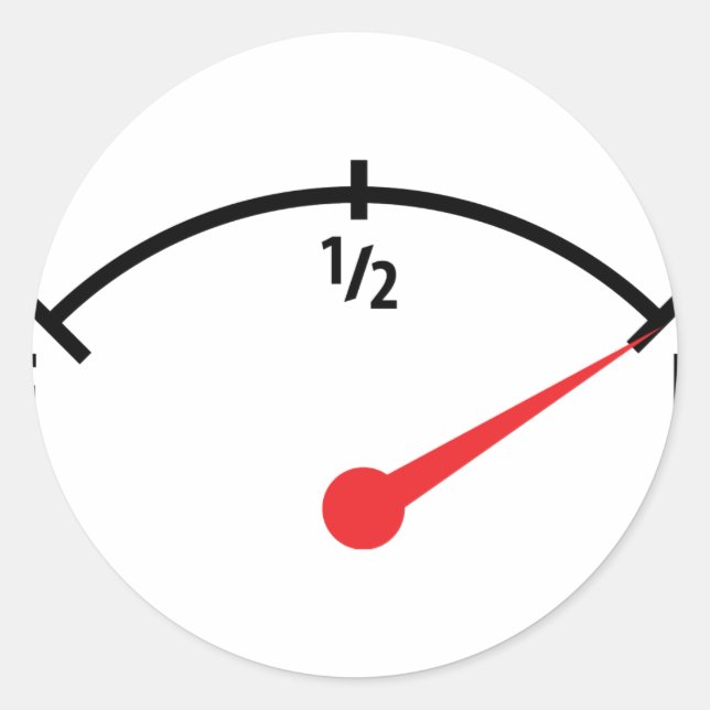 Adesivo Redondo indicador do reservatório de combustível do cheio (Frente)