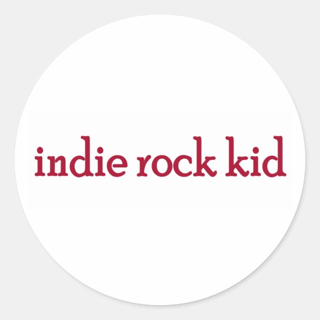 Adesivo Redondo Indie Rock Kid (Frente)