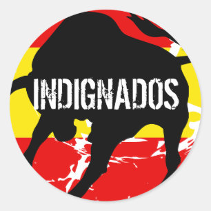 Adesivo Redondo Indignados