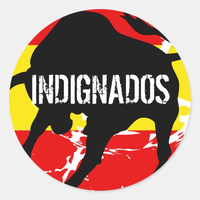 Adesivo Redondo Indignados (Frente)