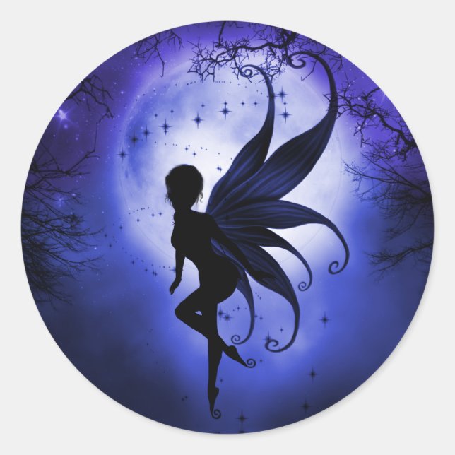 Adesivo Redondo Indigo Fairy Sticker (Frente)