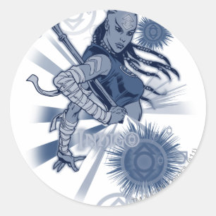 Adesivo Redondo Indigo Tribe 10