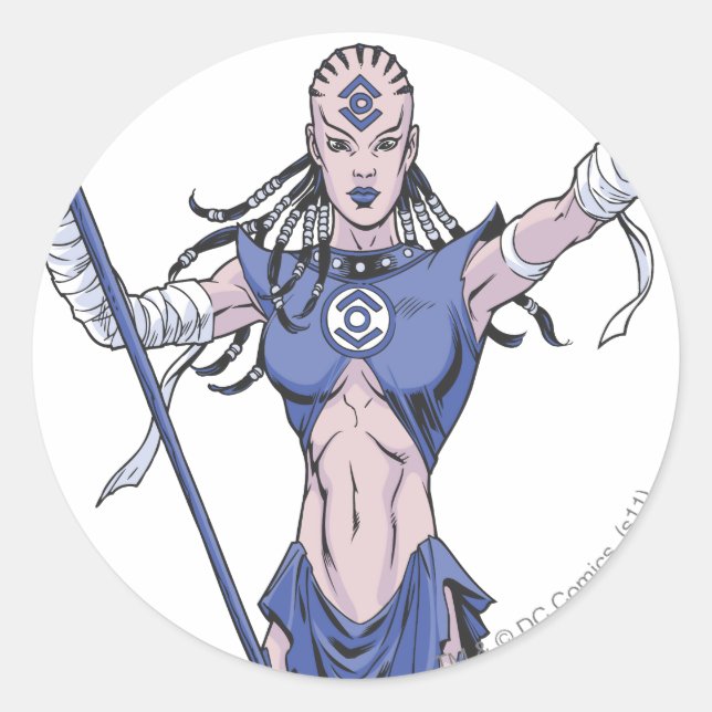 Adesivo Redondo Indigo Tribe 4 (Frente)