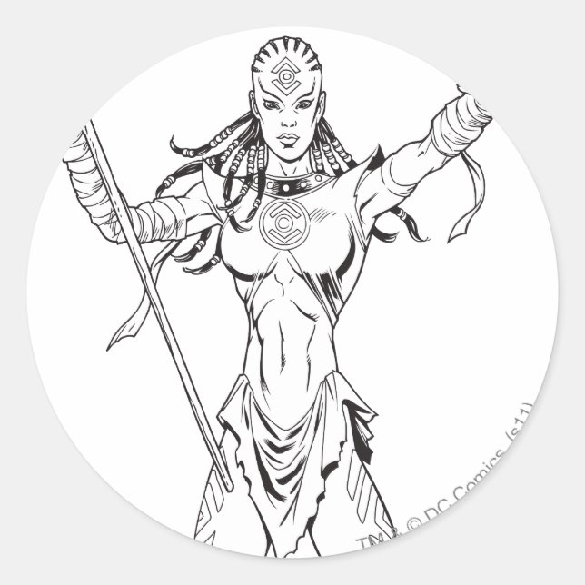 Adesivo Redondo Indigo Tribe 6 (Frente)