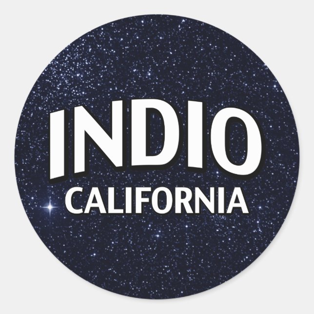 Adesivo Redondo Indio California (Frente)