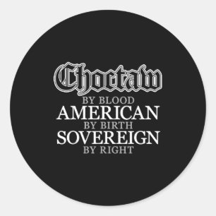 Adesivo Redondo Índio Nativo Americano Choctaw