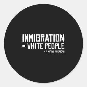 Adesivo Redondo Índio Tribo Imigrantes Brancos Pessoas Nativas Ame