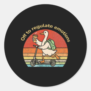 Adesivo Redondo Indo para Regular Emoções Funny Goose Saúde Mental