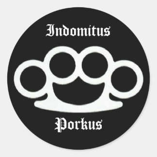 Adesivo Redondo Indomitus Porkus Knuckles