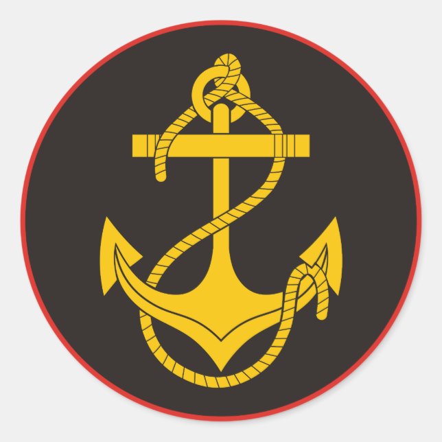 Adesivo Redondo Infantaria Naval Russa (Marines) (Frente)